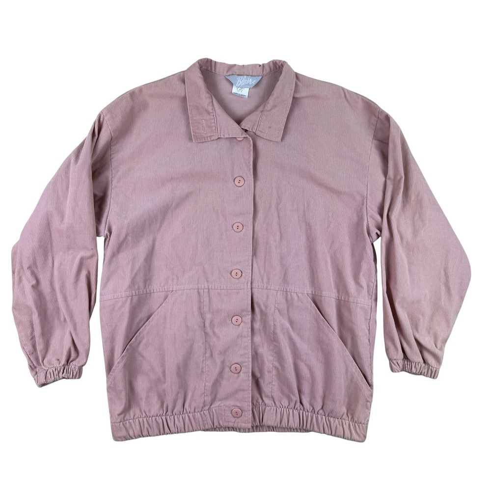 Blair 16 Corduroy Jacket Vintage Pink Cotton Blend Elastic Hem Pocket